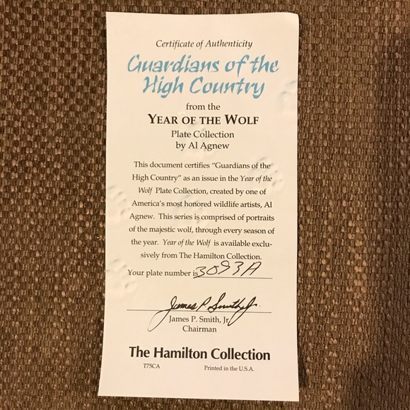 Al Agnew Collectible Wolf Plate - Picture 3 of 3